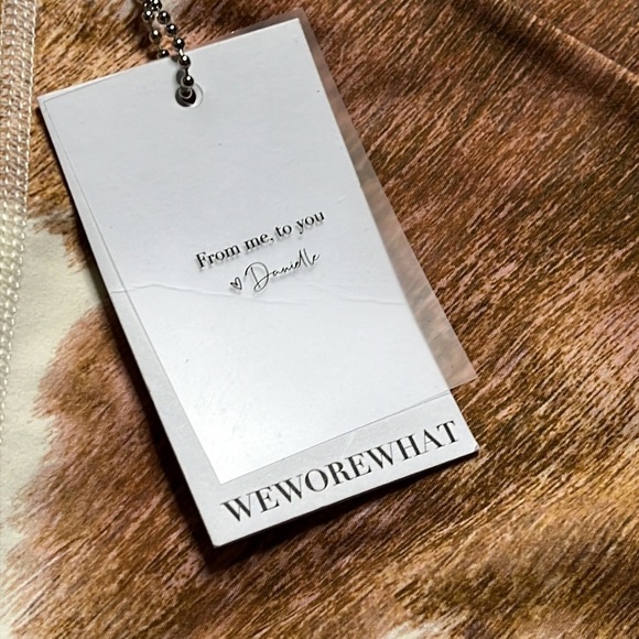 We wore what small v shape leggings beige multi Danielle bernstein - Picture 2 of 3